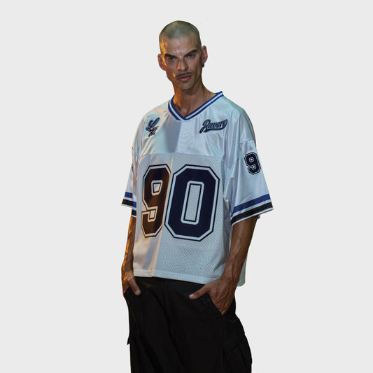 Remera deportiva Luxo Ravers NFL blanco azul
