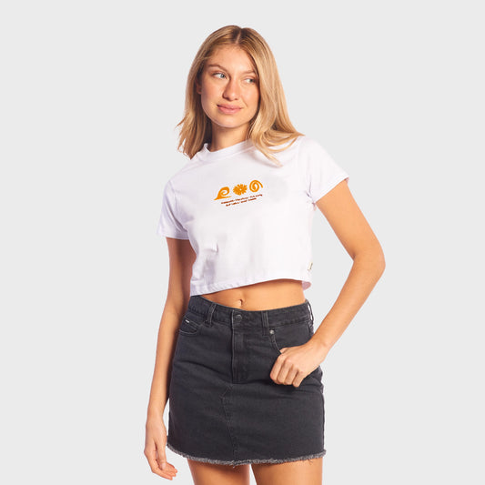 REMERA RIP CURL CROP SUNSET SURF WHITE