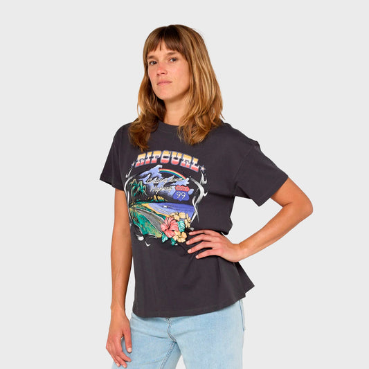 Remera Rip Curl Beach negro mujer