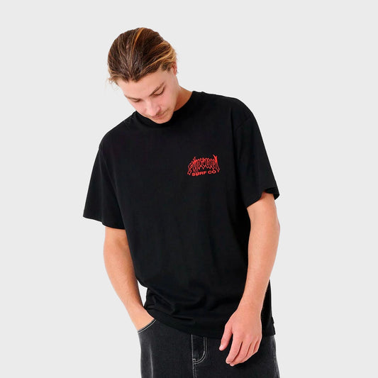 Remera Rip Curl Loose Archive Dragon negro hombre