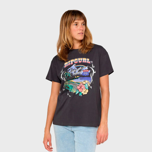 Remera Rip Curl Beach negro mujer