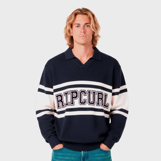 Sweater Rip Curl Polo Pacific Hombre Azul Urbano