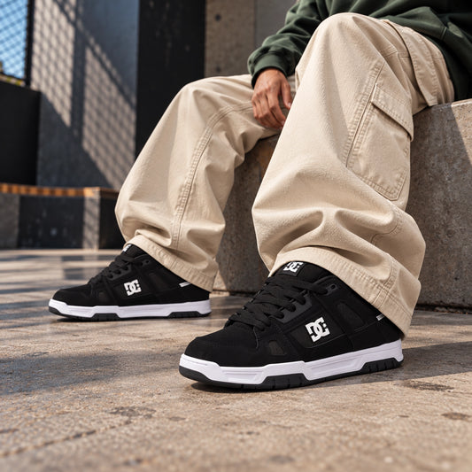 DC Zapatillas Stag Hombre Negro/blanco Urbano/Skate