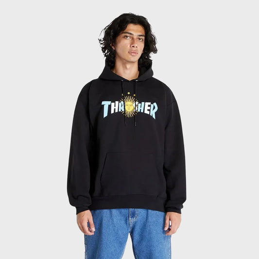 Buzo Thrasher Argentina 3 estrellas Unisex con Capucha negro