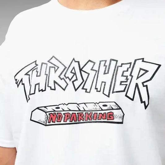 Remera Thrasher Parking Blanco unisex