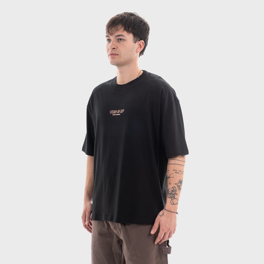 Remera Tibp Relaxed fit Big Waves Negra Hombre urbana