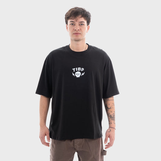 Remera Tibp Relaxed fit Roto Negra Hombre urbana
