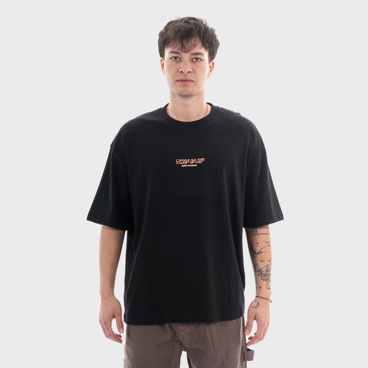 Remera Tibp Relaxed fit Big Waves Negra Hombre urbana