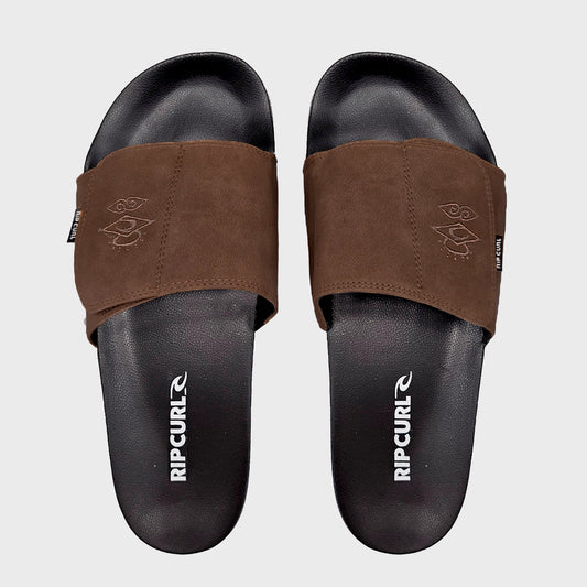 OJOTAS RIP CURL SLIDE ICONS BROWN VELCRO