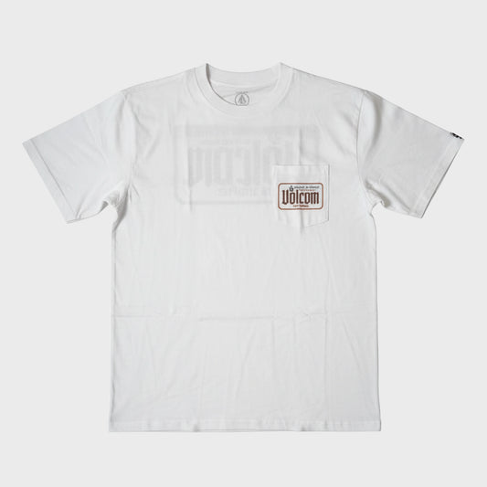 REMERA VOLCOM ORGANIC POCKET WHITE