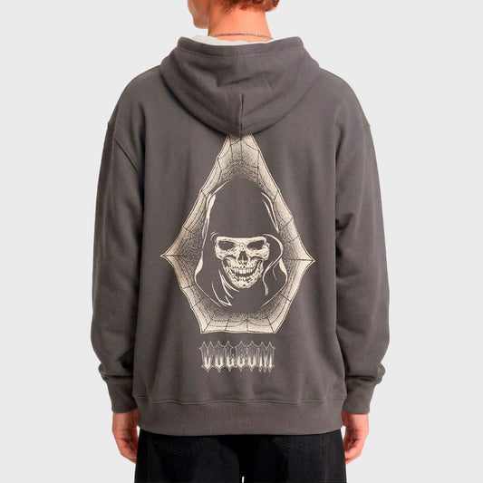 Buzo Volcom Hoodie Block Crema Hombre Canguro Algodón Estilo Urbano Casual