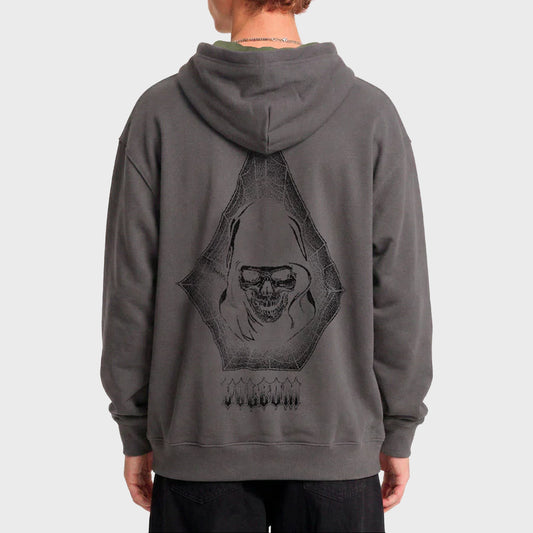 Buzo Volcom Hoodie Block Verde Hombre Canguro Algodón Estilo Urbano Casual